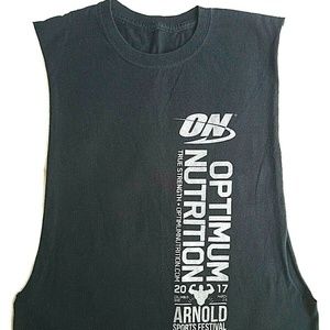 Men's Black Split side Tank Athletic Workout shirt